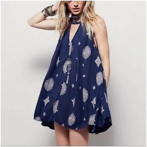 Free People - Navy Blue Tree Swing Medallion Tunic Dress
Size - Small